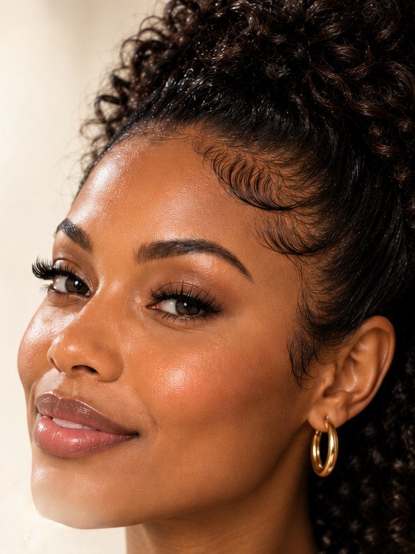 Woman with defined, full-looking edges